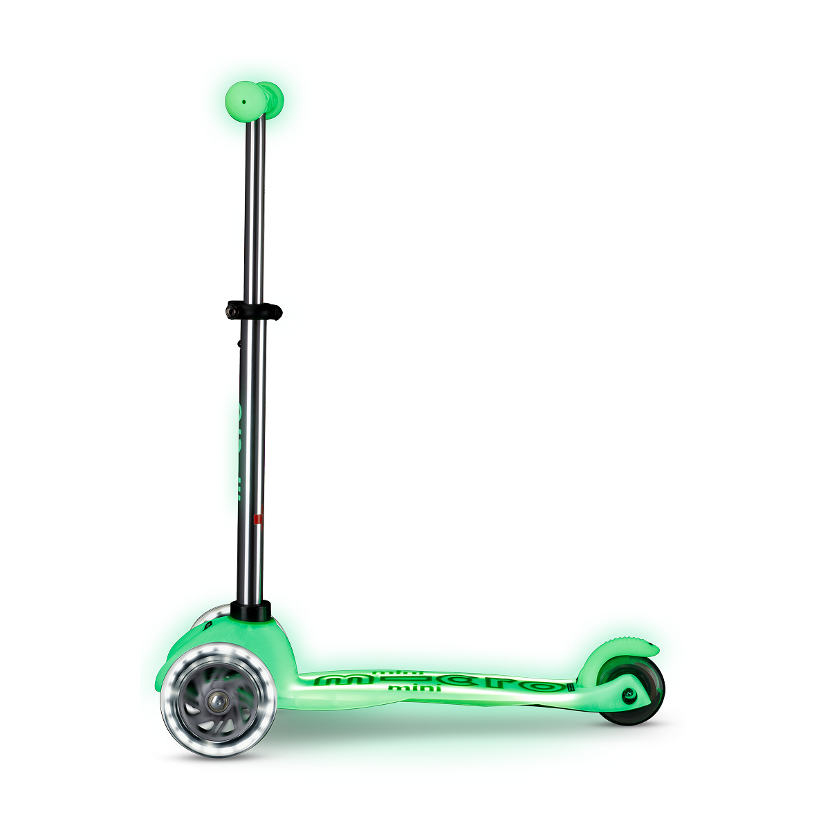 Micro Kickboard - Mini Deluxe Glow LED Plus Scooter - Icy Lime - Outdoor