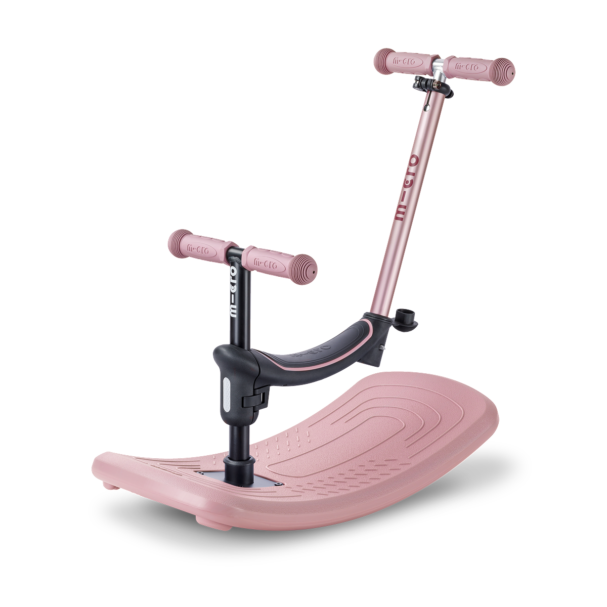 Micro Kickboard - Mini Deluxe Rock & Go LED Scooter - Dusty Rose - Outdoor