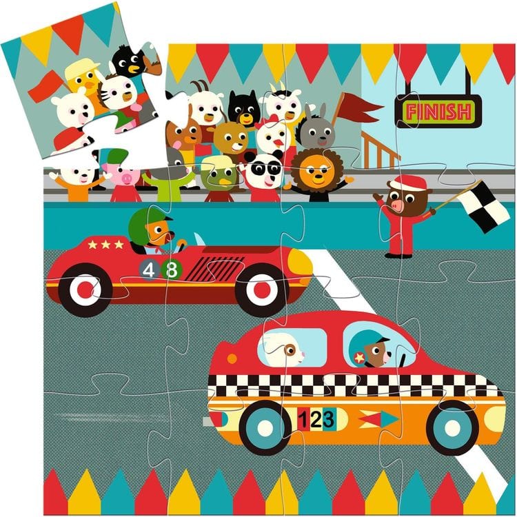 Djeco - Mini Racing Car Puzzle - Puzzles