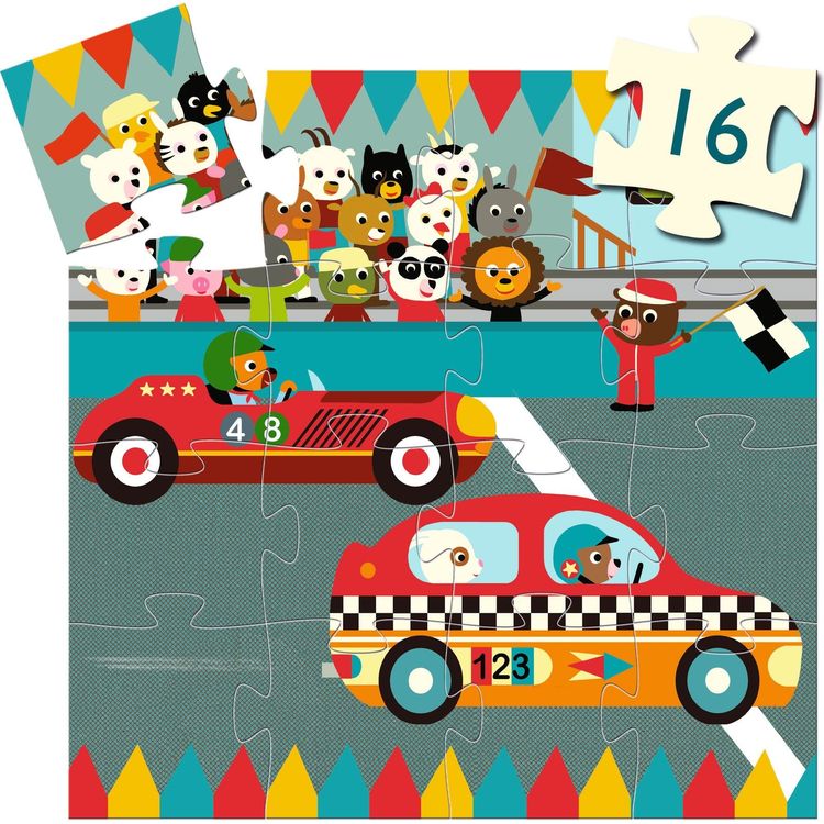 Djeco - Mini Racing Car Puzzle - Puzzles