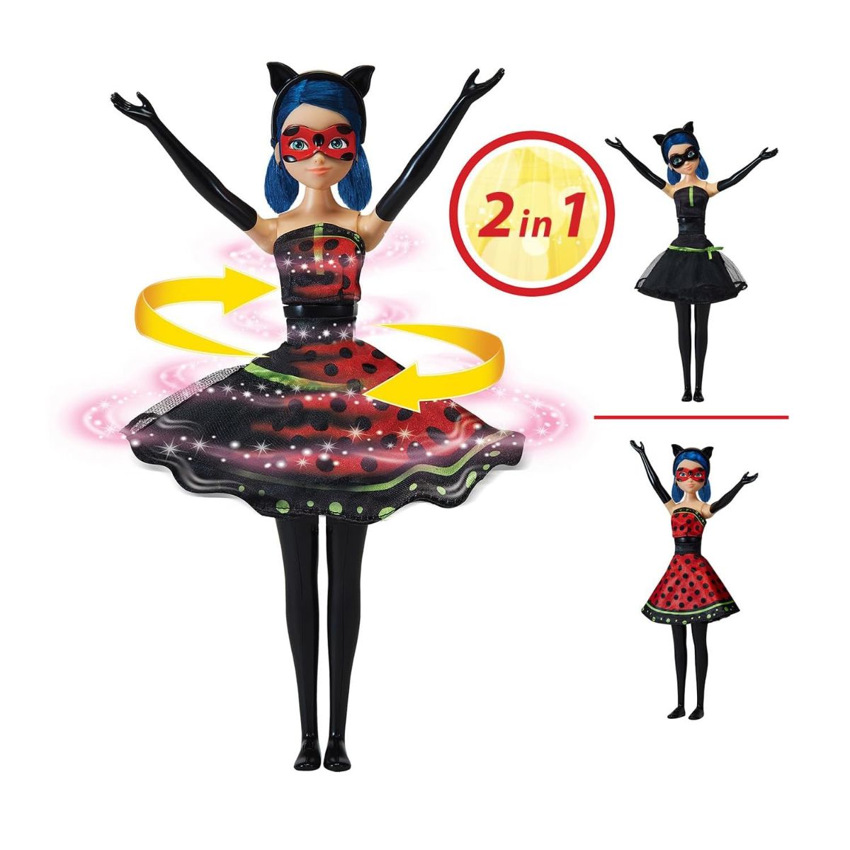 Miraculous - Miraculous Ladybug Hero Switch Transformation Doll 10" - Preschool