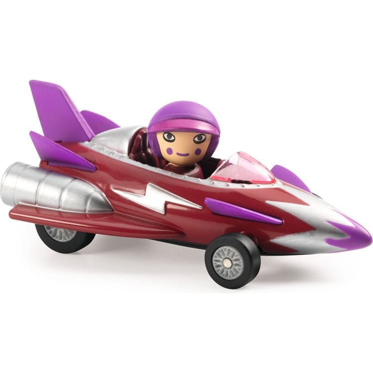 Djeco - Miss Burgundy Crazy Motors Car Toy - Vehicles