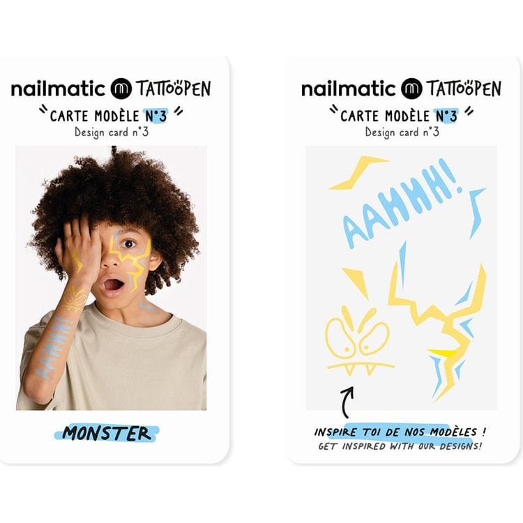 Nailmatic - Monster Tattoo Pen Set for Kids - Trend Accessories
