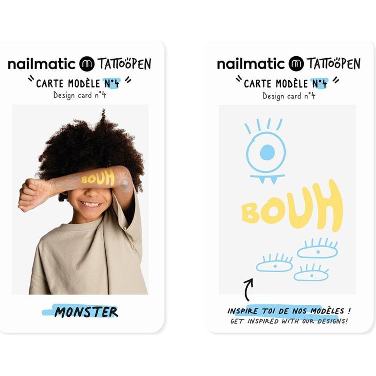 Nailmatic - Monster Tattoo Pen Set for Kids - Trend Accessories