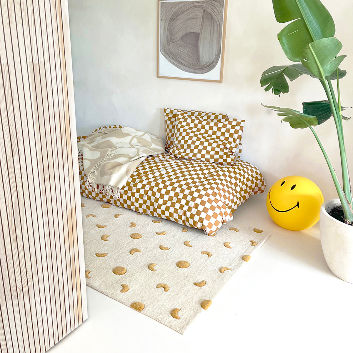 Maison Deux - Moon Rug - Cream & Gold - Room Decor