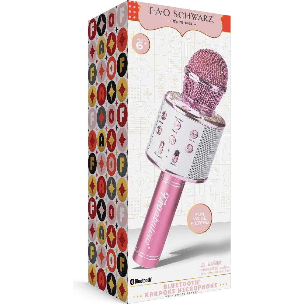 FAO Schwarz - Musical Microphone Rhinestone Bluetooth Broadcaster - Music