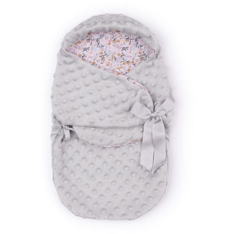 FAO Schwarz - My FAO Doll Swaddle - Grey Dots & Flowers - My FAO Doll