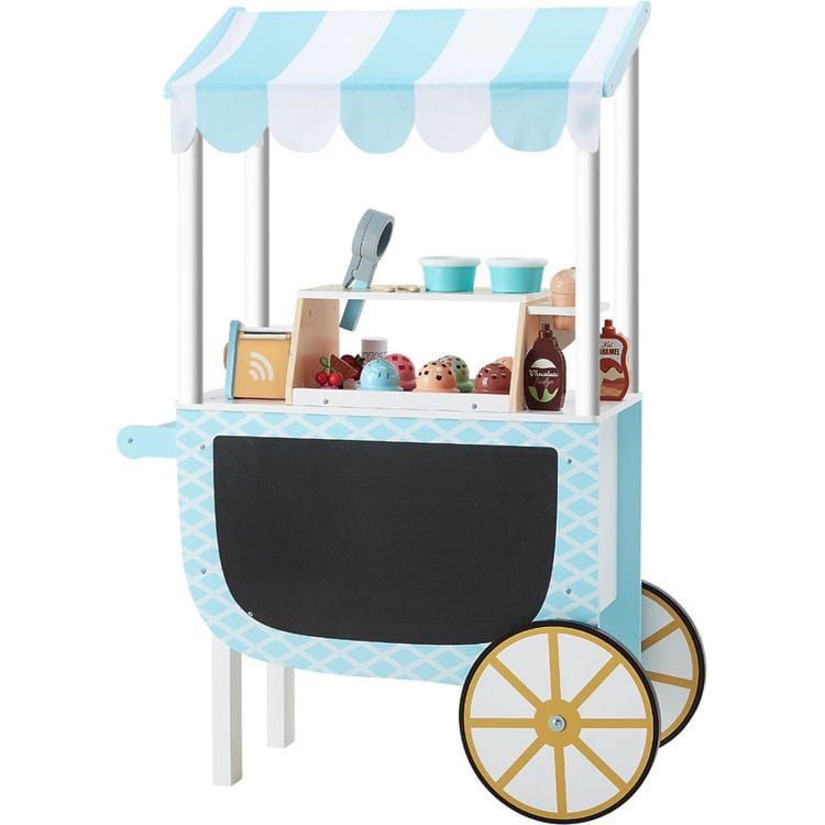 Teamson Kids - My Little Helper Ice Cream Cart & Accessories - Preschool