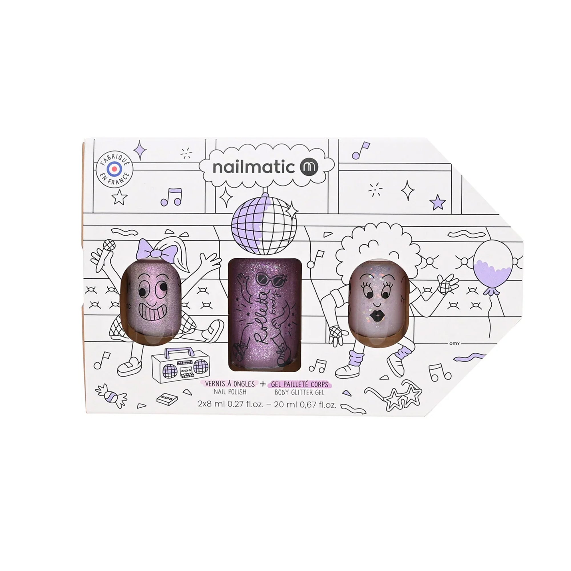 Nailmatic - Nail Polish & Body Rollette Set of 3 in Bus Party - Trend Accessories