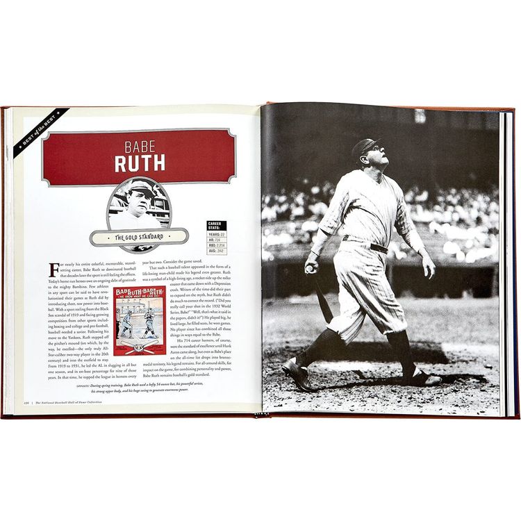 Graphic Image - National Baseball Hall of Fame Book Leather Edition - Books