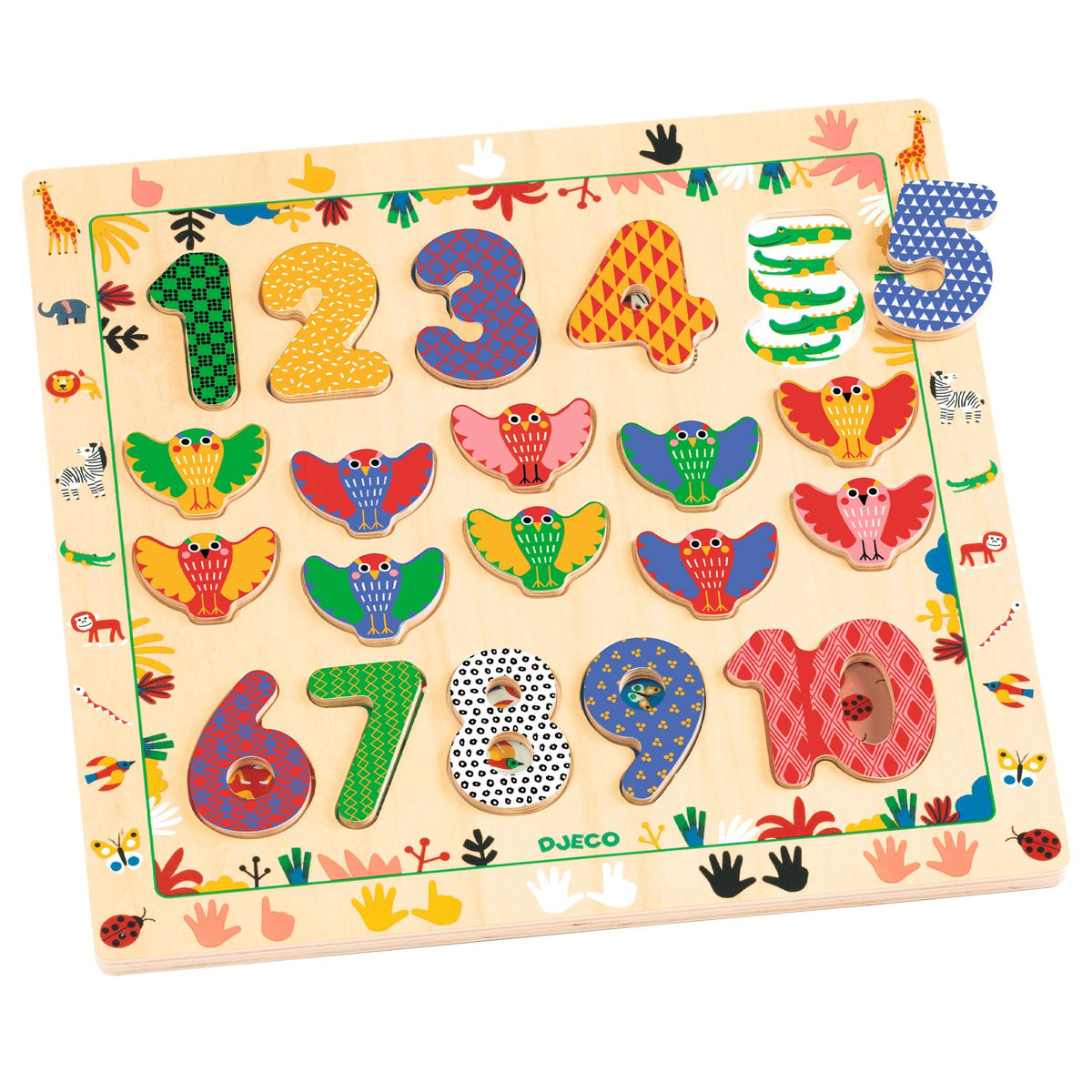 Djeco - Numbers Wooden Puzzle - Puzzles