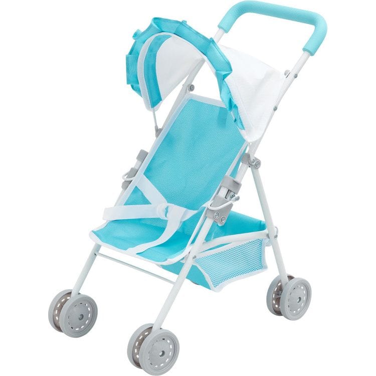 Teamson Kids - Olivia's Little World Baby Doll 3 Piece Nursery Set - Blue - Dolls