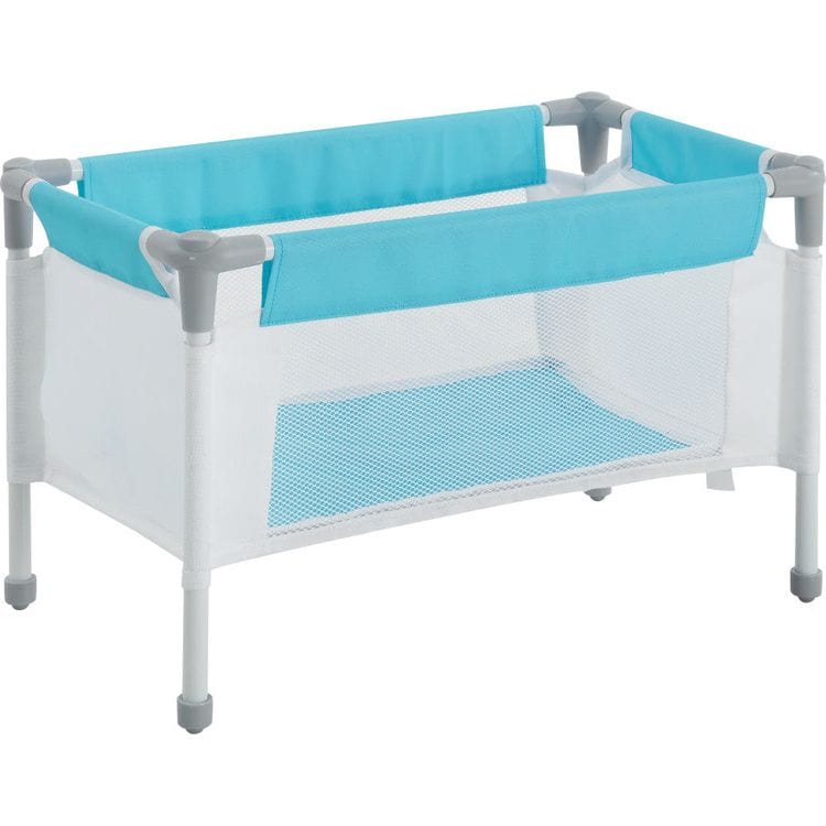 Teamson Kids - Olivia's Little World Baby Doll 3 Piece Nursery Set - Blue - Dolls