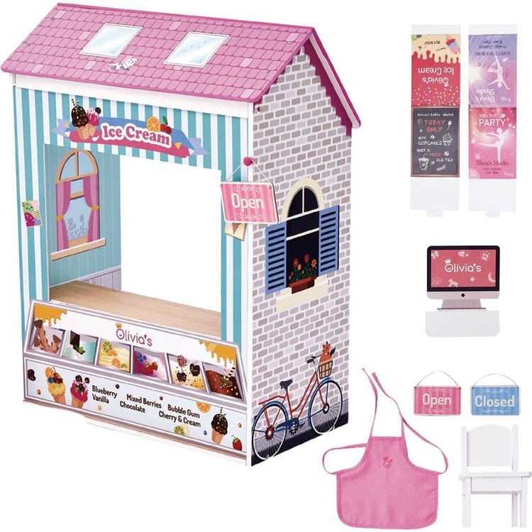 Teamson Kids - Olivia's Little World - Olivia's Classic Convertible Play House (4 in 1) - Dolls