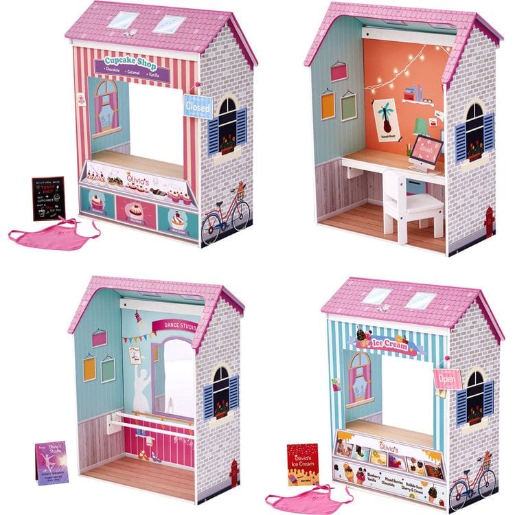 Teamson Kids - Olivia's Little World - Olivia's Classic Convertible Play House (4 in 1) - Dolls