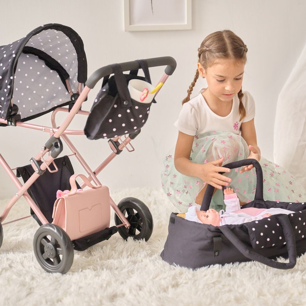 Teamson Kids - Olivia's Little World Pin Up Doll Classic Stroller with Removable Bassinet - Dolls