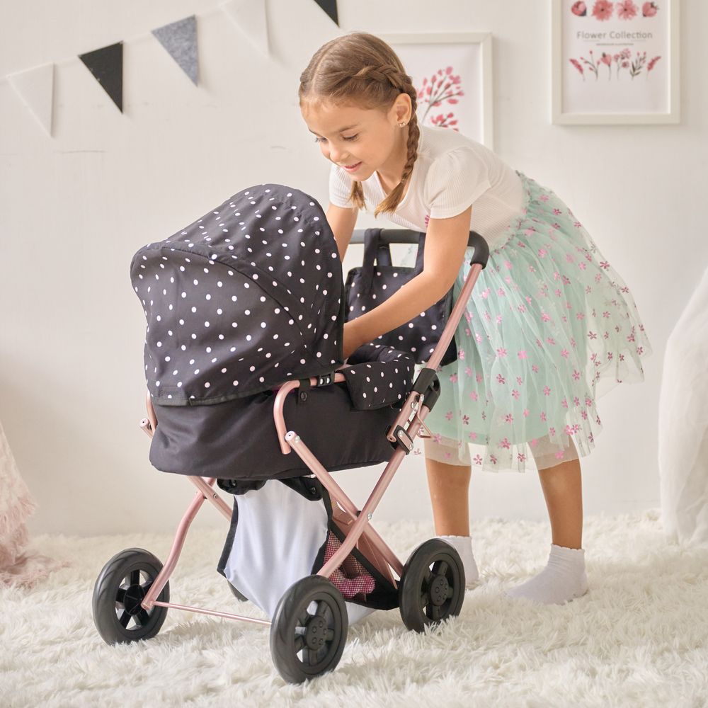 Teamson Kids - Olivia's Little World Pin Up Doll Classic Stroller with Removable Bassinet - Dolls