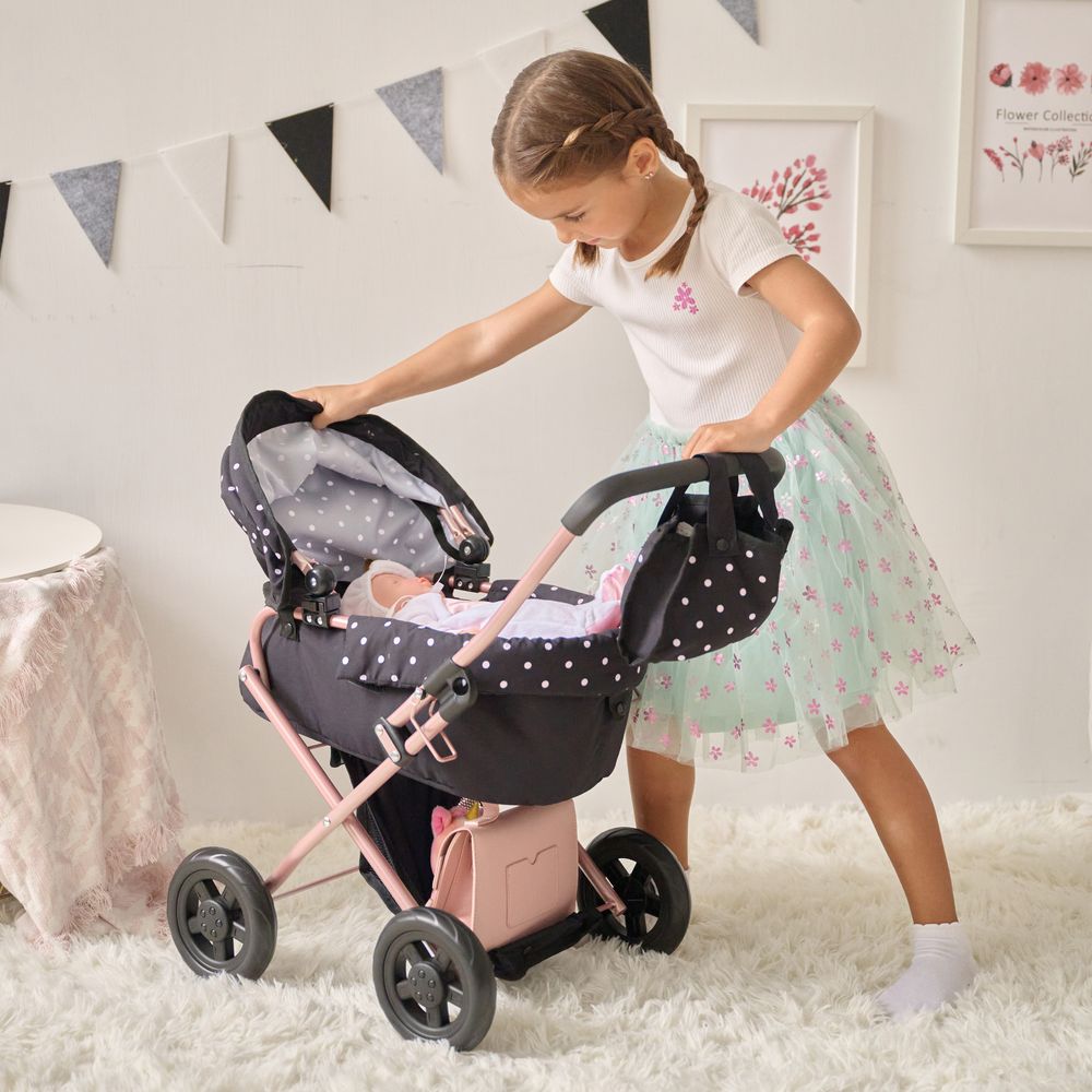 Teamson Kids - Olivia's Little World Pin Up Doll Classic Stroller with Removable Bassinet - Dolls