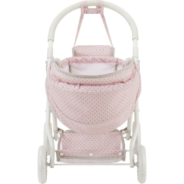Teamson Kids - Olivia's Little World Polka Dot Princess Baby Doll Pram Stroller - Dolls
