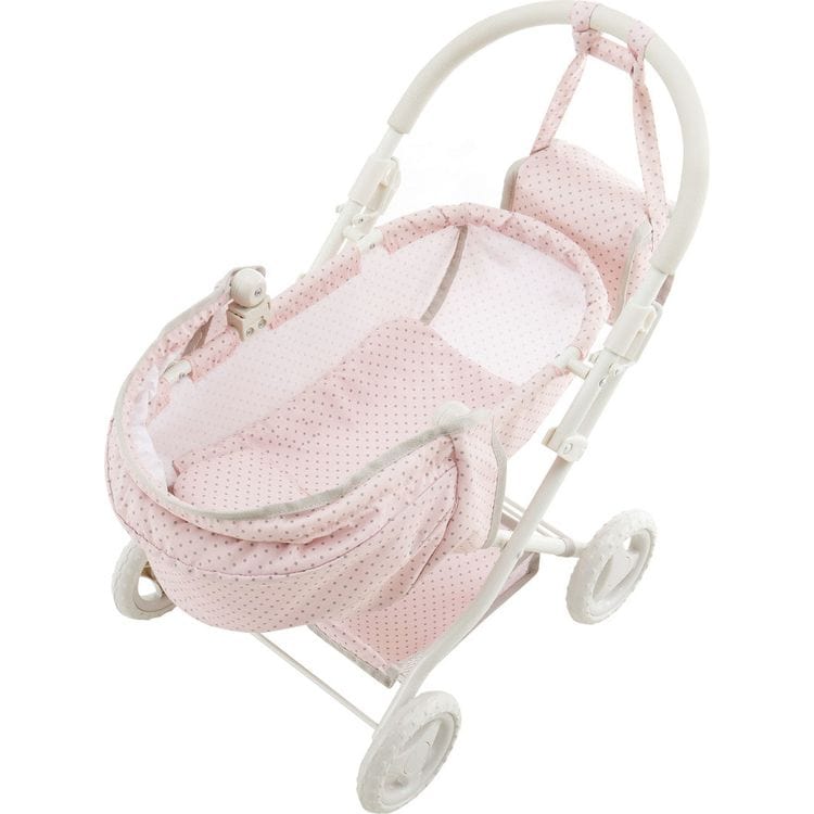 Teamson Kids - Olivia's Little World Polka Dot Princess Baby Doll Pram Stroller - Dolls