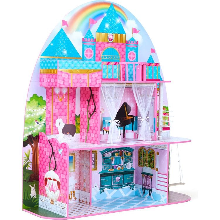 Teamson Kids - Olivia's Little World Princess Castle Dollhouse for 12" Dolls - Dolls