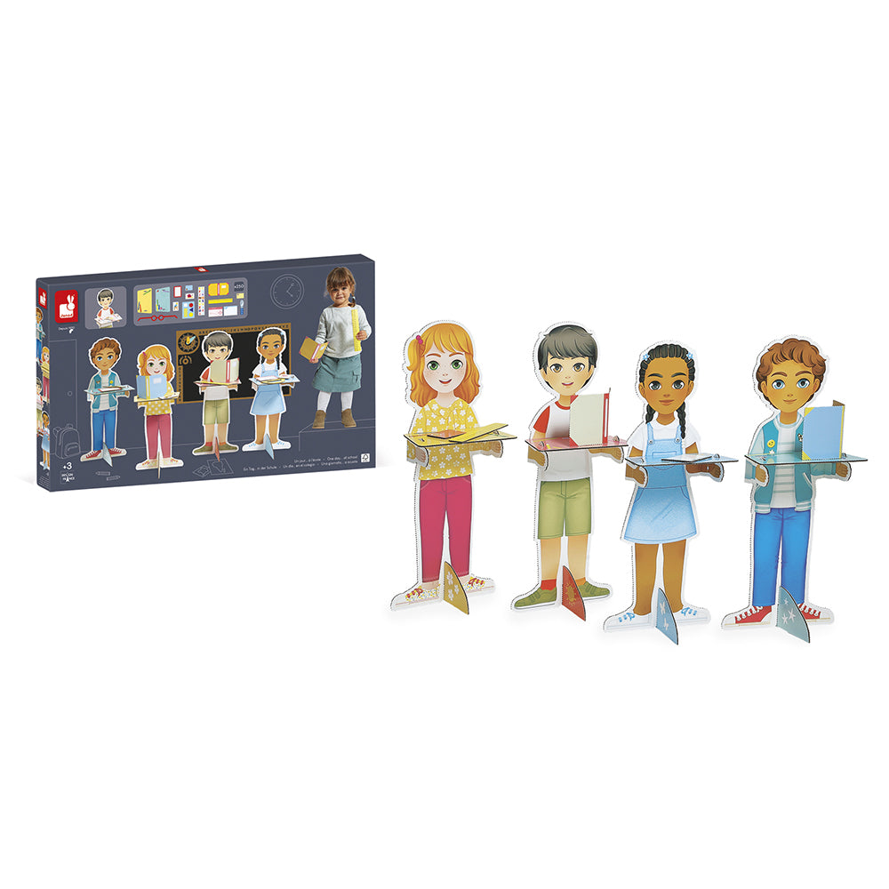 Janod - One Day at School Playset - Preschool