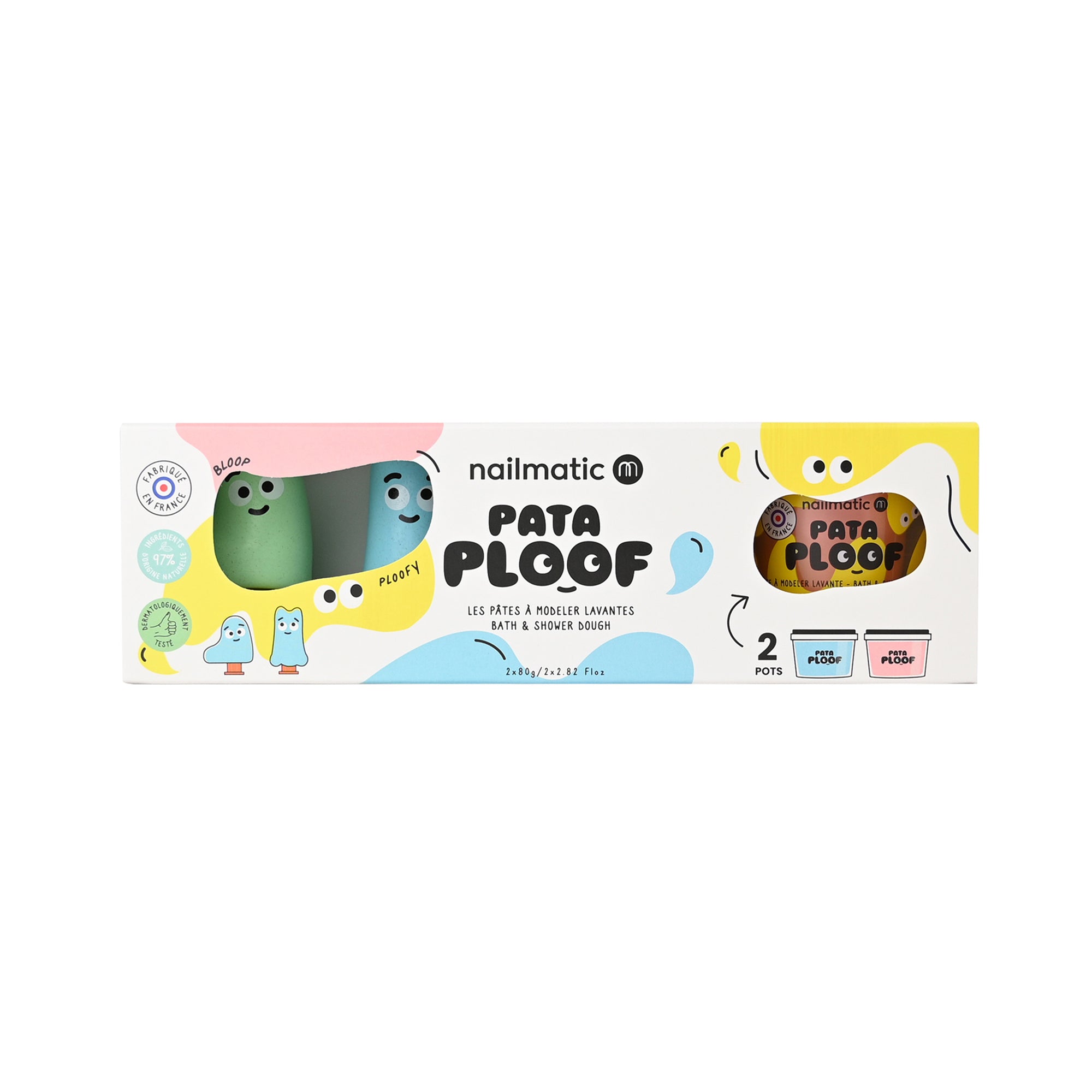 Nailmatic - Pataploof - Pink and Blue Bath & Shower Dough + Bloop Ploofy - Trend Accessories