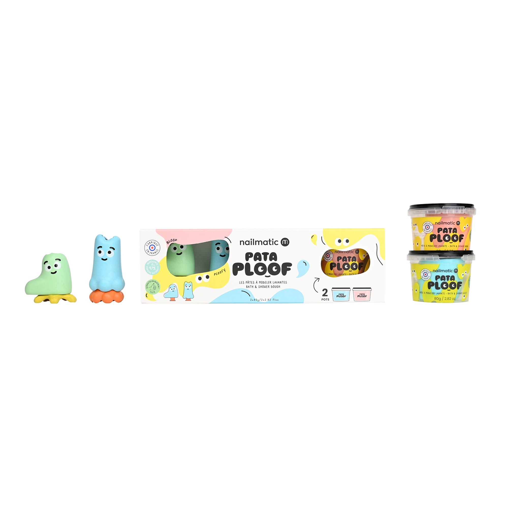 Nailmatic - Pataploof - Pink and Blue Bath & Shower Dough + Bloop Ploofy - Trend Accessories