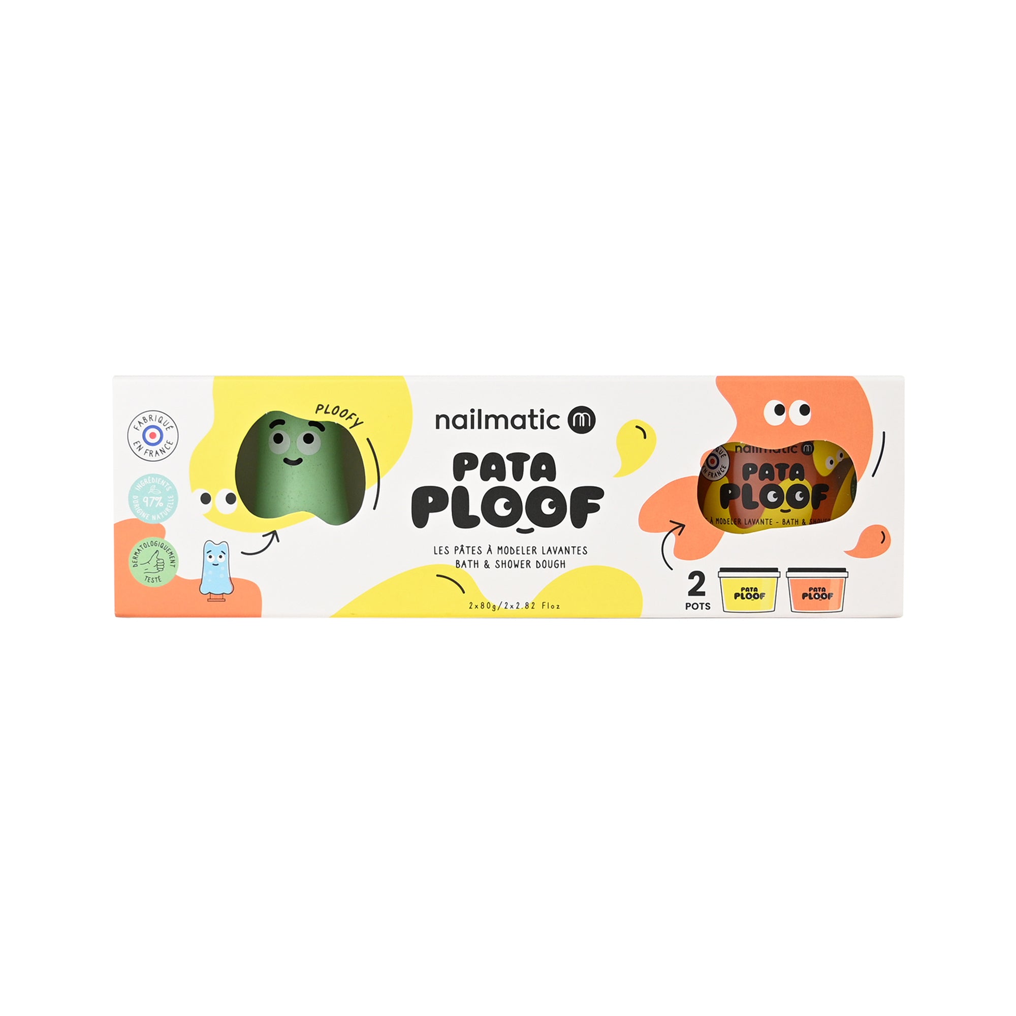 Nailmatic - Pataploof Ploofy - Bath Dough Set of 2 in Yellow + Orange - Trend Accessories