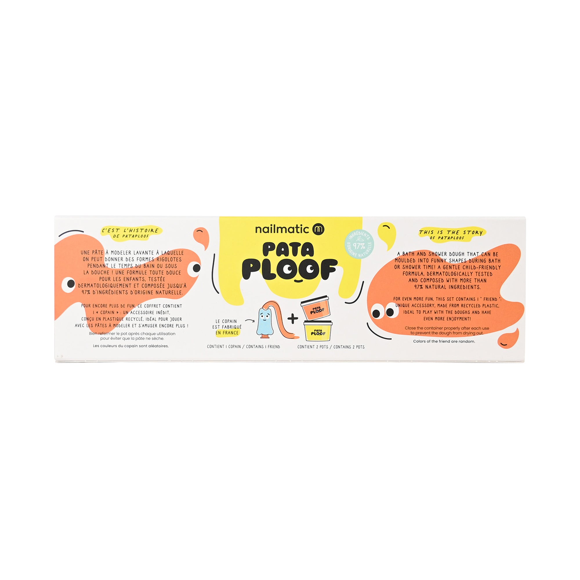 Nailmatic - Pataploof Ploofy - Bath Dough Set of 2 in Yellow + Orange - Trend Accessories