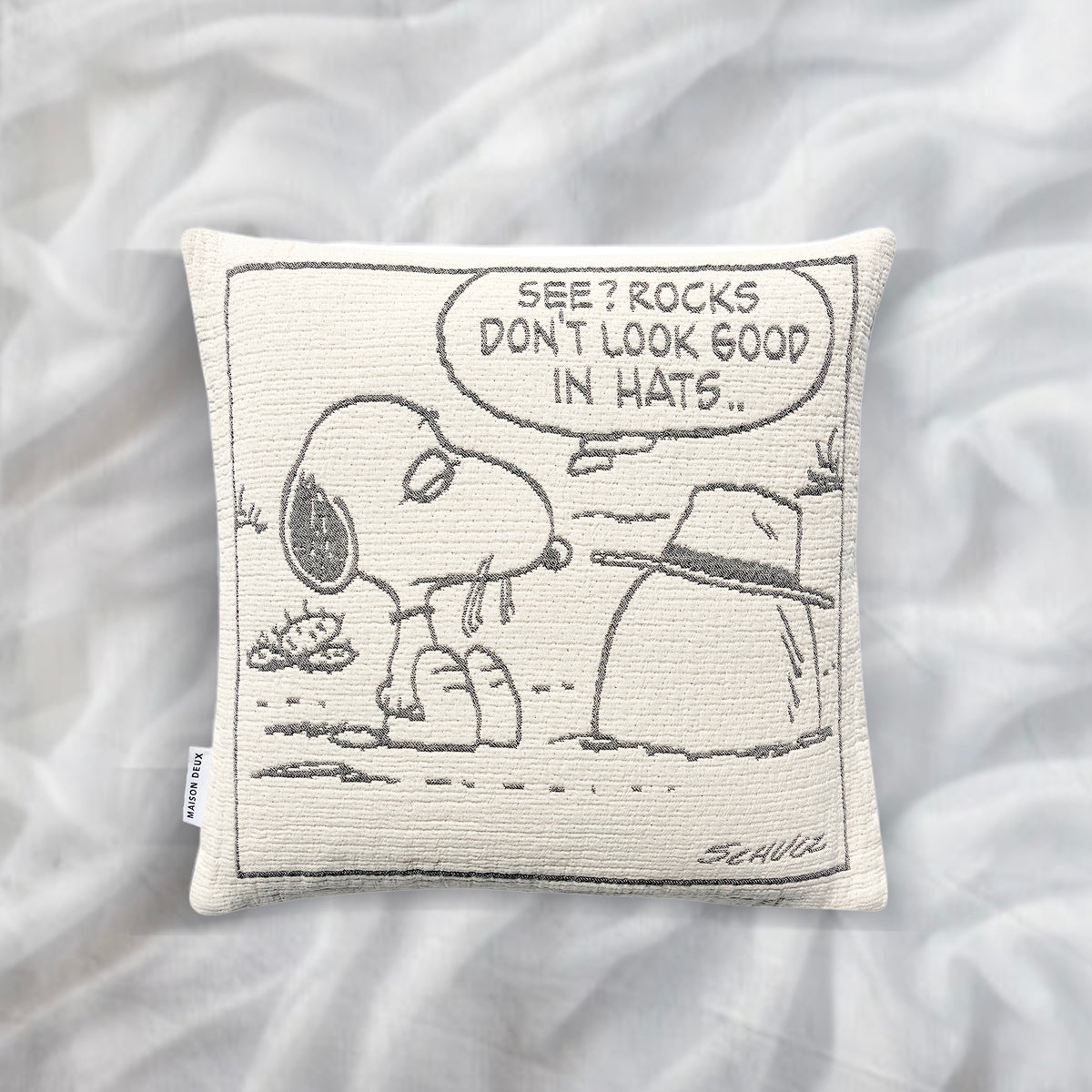 Maison Deux - Peanuts Cushion Cover - Rock - Room Decor
