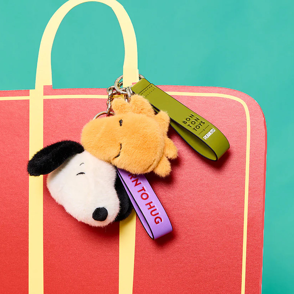 Bon Ton Toys - Peanuts Woodstock Fuzzy ECO Yellow Bag Charm - 3.5" - Plush