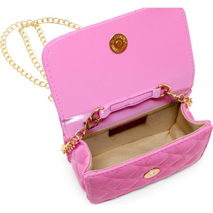 Zomi Gem - Pearl Handle Message Charm Handbag - Hot Pink - Trend Accessories