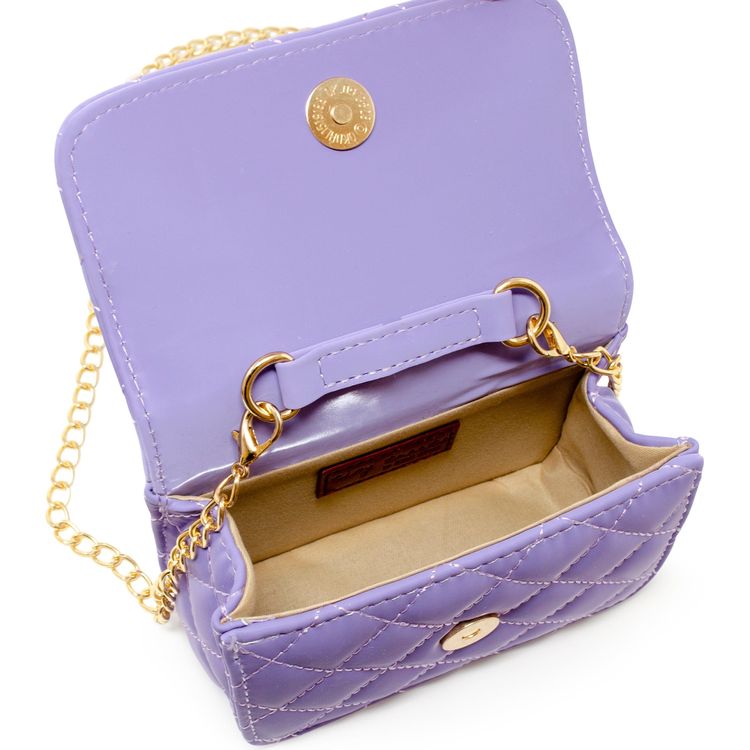 Zomi Gem - Pearl Handle Message Charm Handbag - Purple - Trend Accessories
