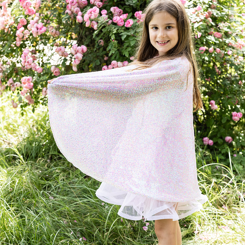 Great Pretenders - Pink Sequins Twirl Cape - Size 4-6 Years - Dress up