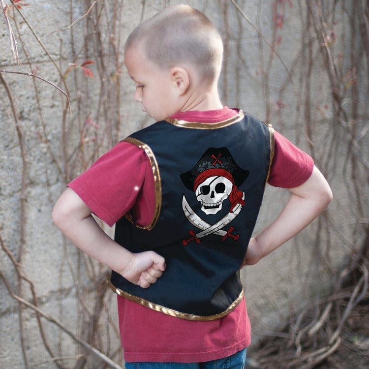 Great Pretenders - Pirate Vest & Eye Patch - Size 4-7 Years - Dress up