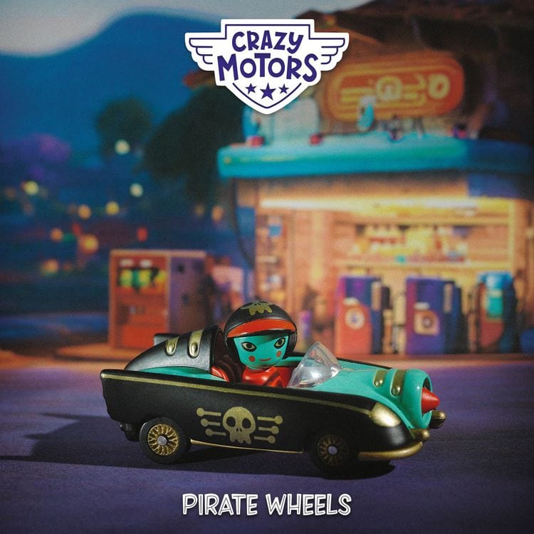 Djeco - Pirate Wheels Crazy Motors Car Toy - Vehicles