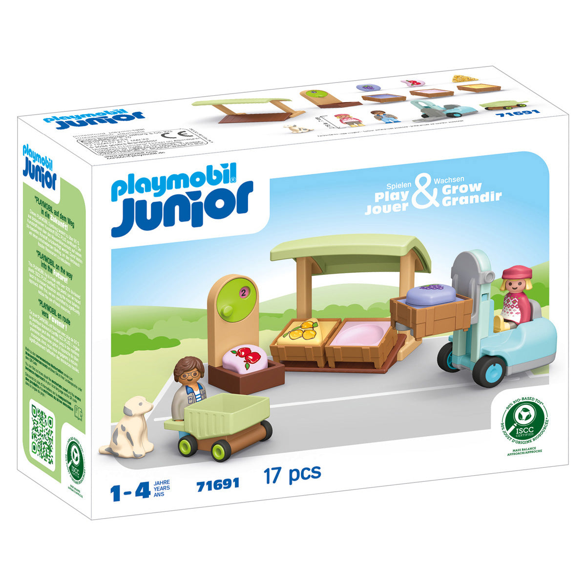 Playmobil - Playmobil Junior: Organic Market Stall & Forklift - Preschool