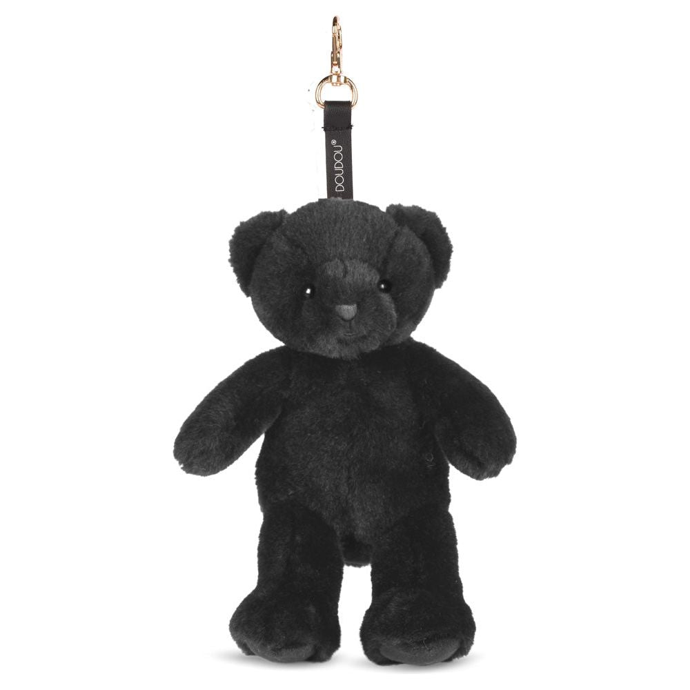 DouDou - Plush Teddy Bear Bag Charm - Black - Plush