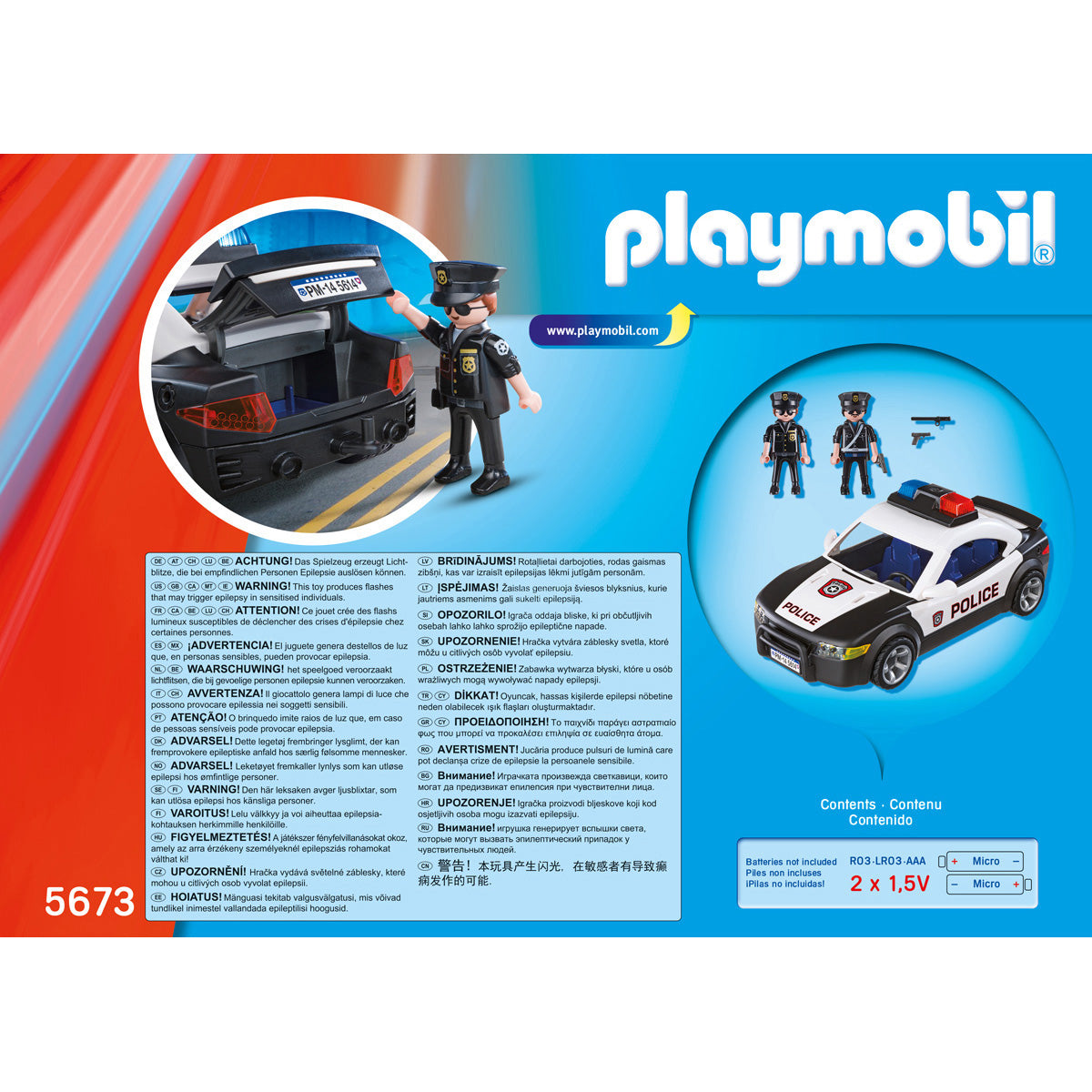 Playmobil - Police Cruiser Vehicle - Preschool