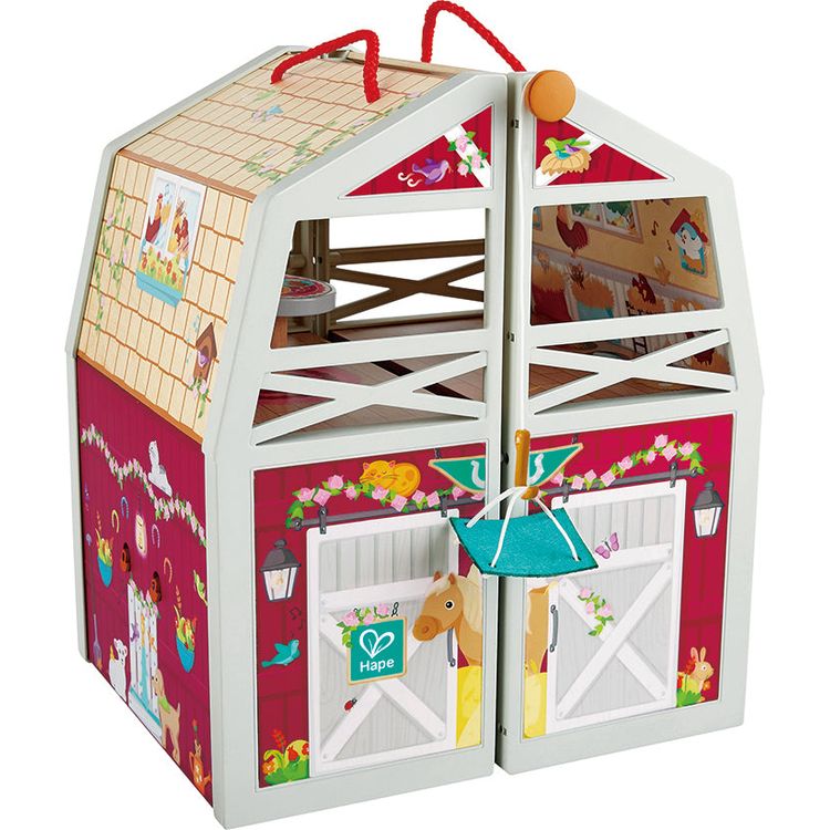 Hape - Pony Ranch Barn Stable Club Playset Doll House - Preschool