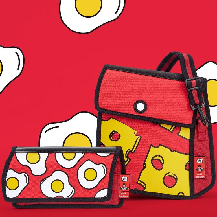 Jump From Paper - Pop Art Egg Purse - Red - Trend Accessories