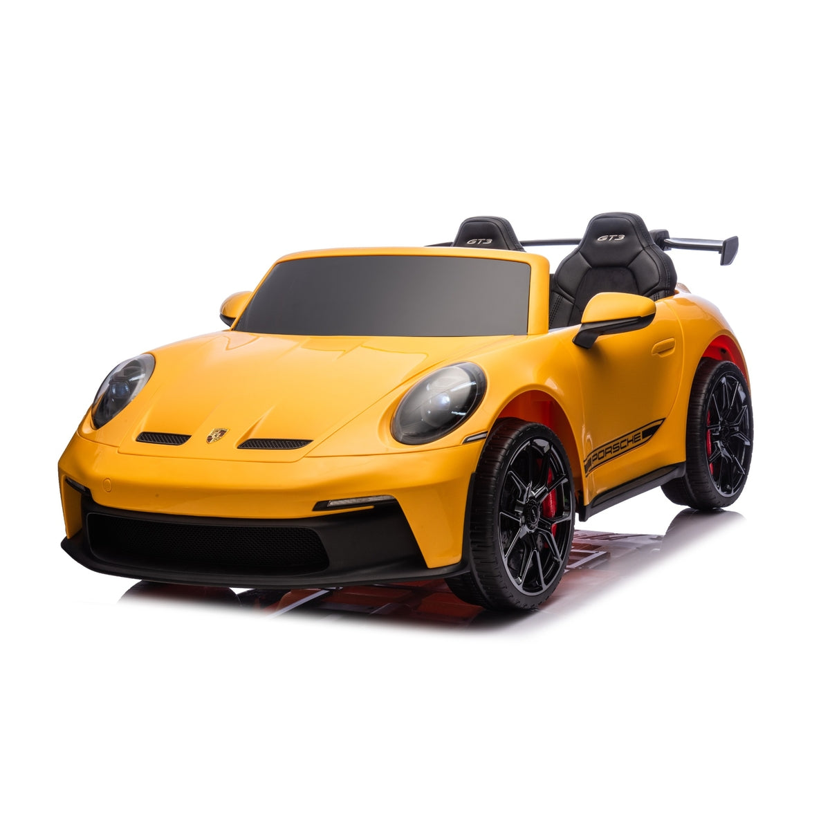 Best Ride on Cars - Porsche GT3 12V Ride-On - Yellow - Outdoor