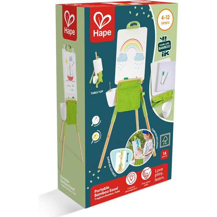 Hape - Portable Bamboo Easel - Creativity