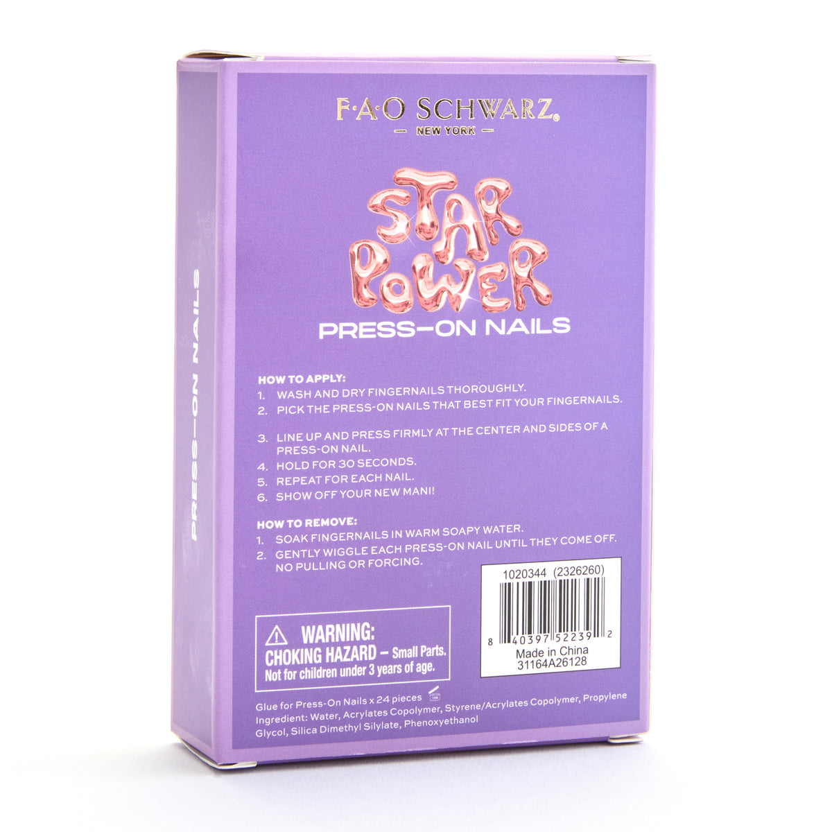 FAO Schwarz - Press-On Nails 24 Piece – Star Power - Fashion Activity and Roleplay