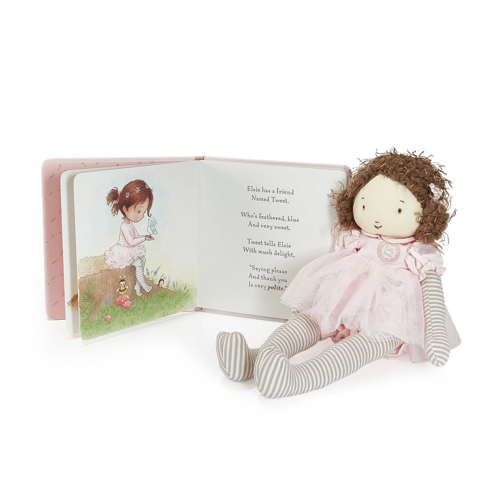 Bunnies By The Bay - Pretty Girl Elsie Plush & Book Bundle - Infants