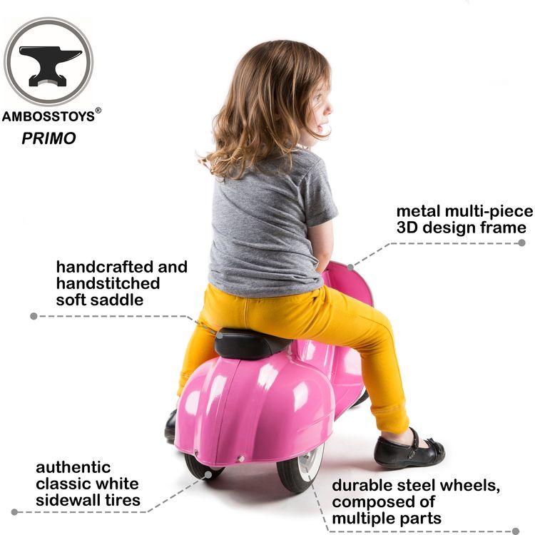 Ambosstoys - Primo Classic Ride-On Scooter - Pink - Preschool