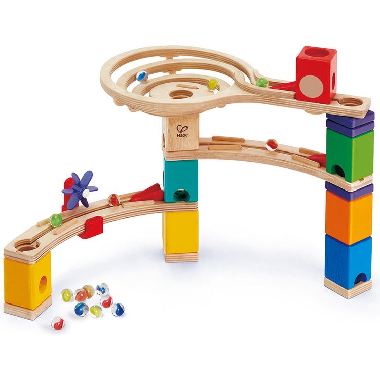 Hape - Quadrilla Race to the Finish Marble Run Blocks - STEM