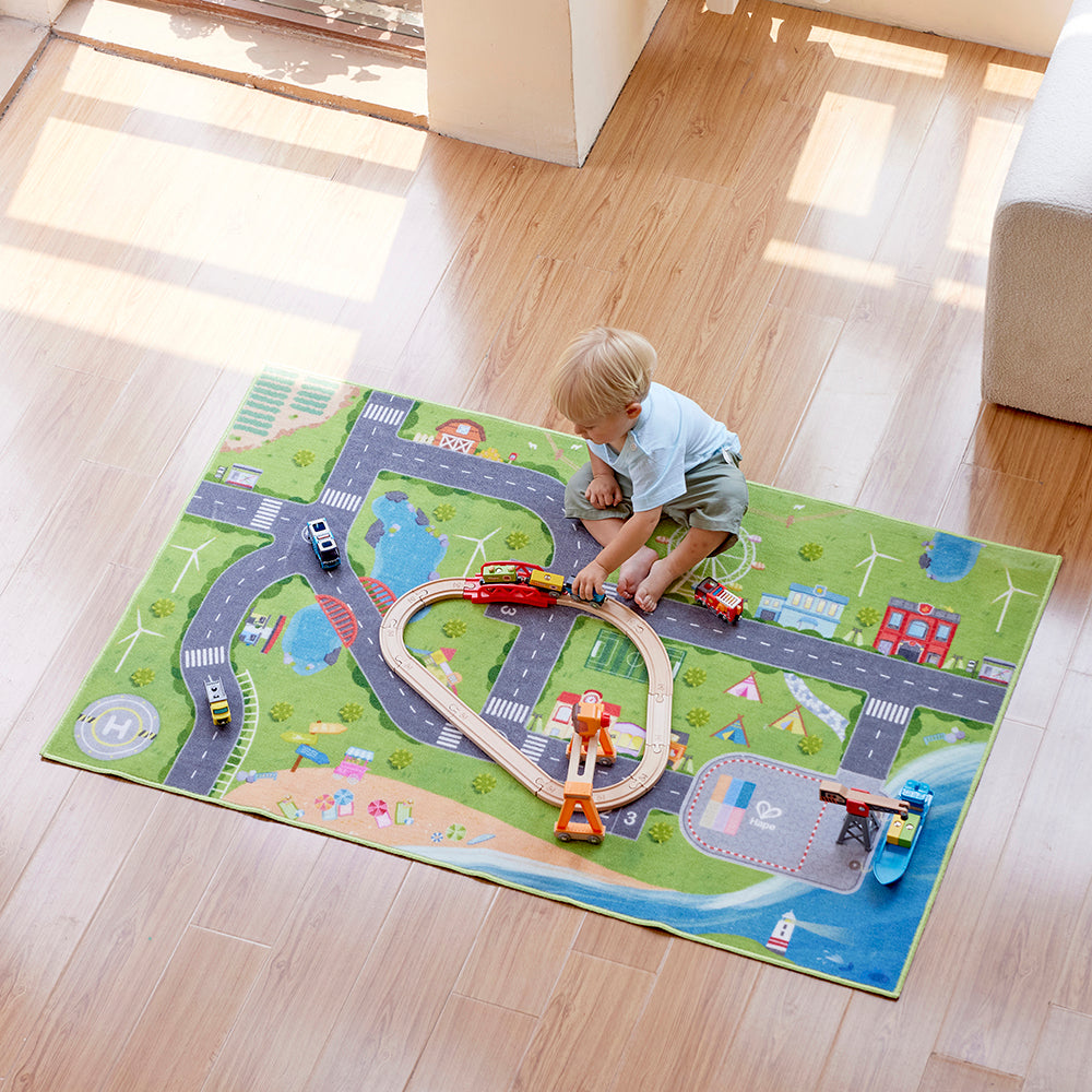Hape - Railworld Discovery Mat - Preschool