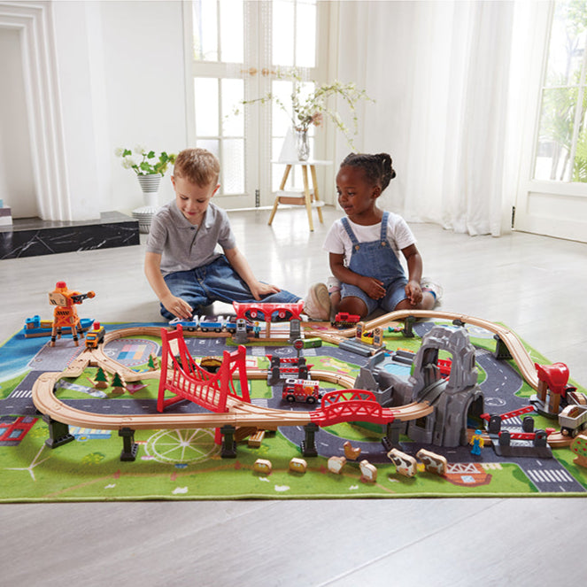 Hape - Railworld Discovery Mat - Preschool